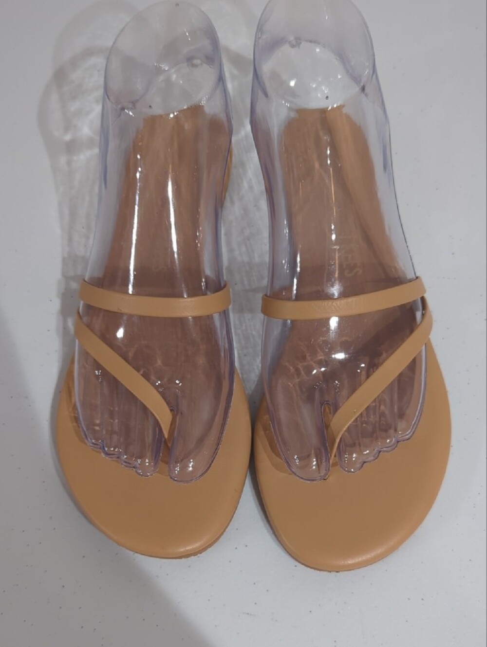 TKEES Sarit Leather Slide Sandals - Nude - size 7 - Picture 2 of 9